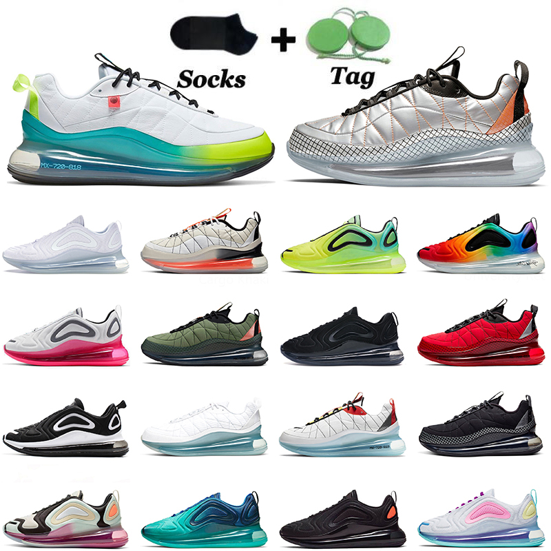 

2021 Wholesale Free Run Womens Mens Running Shoes 720s Triple Black White Off 72C 818 Mech Metallic Silver Total Orange Sea Forest Trainers Sneakers, #b9 metallic silver total orange 36-45