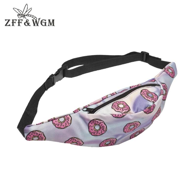 

ZFF&WGm 3D Print Waist Bag Woman Minimalist Belt For Women Zipper Tactical Vest Streetwear Men Hip Hop Bags