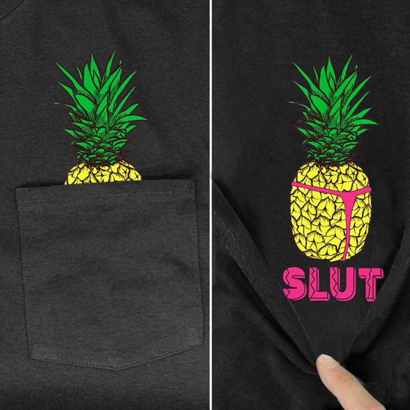 

Men's T Shirts TShirts Fashion Brand Summer Pocket Pineapple Slut Thong Printed Shirt Hip Hop Tops Cotton Tees, Cotton t-shirt 8