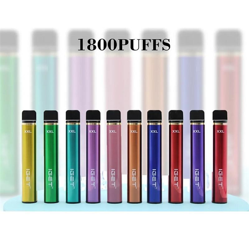 

Hot Iget XXL Vape Pen Electronic Cigarettes Device 950mAh Battery 7ml Pods Original Vapors 1800 Puffs Kit wholesale