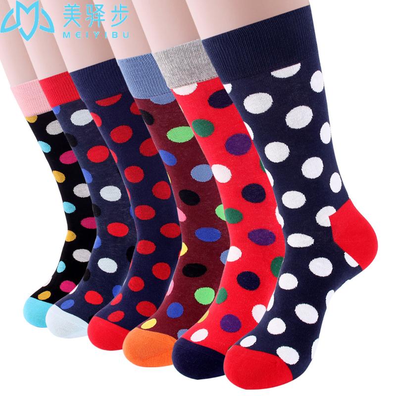 

Men's Socks 12 Pairs Per Set Dot Fashion Trend Sweat Absorption S Wholesale, Black