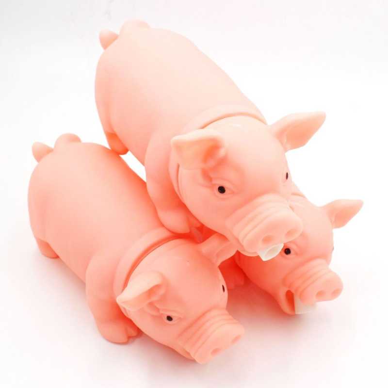 

Cat Toys Pets Cats Pink Screaming Rubber Pig Pet Teasing Squeak Squeaker Chew Toy Puppy For Dogs Sound Voice Puppies 1 Pcs