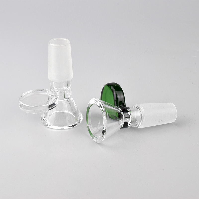 

14mm Male Joint Glass Funnel Bowl With Round Handle Smoking Accessories For Pipes and Bongs