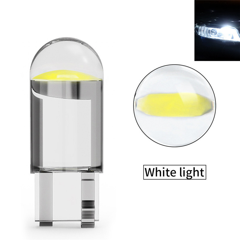

100Pcs White 1LED COB 158 W5W 2825 168 192 194 T10 Wedge Bulbs 12V For Car Side Marker Lamps Dome Map Door License Plate Light