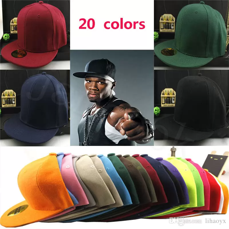 

20 colors good quality solid plain Blank Snapback Solid Hats Baseball Caps Football Caps Adjustable basketball Cheap price cap dc209, Multi