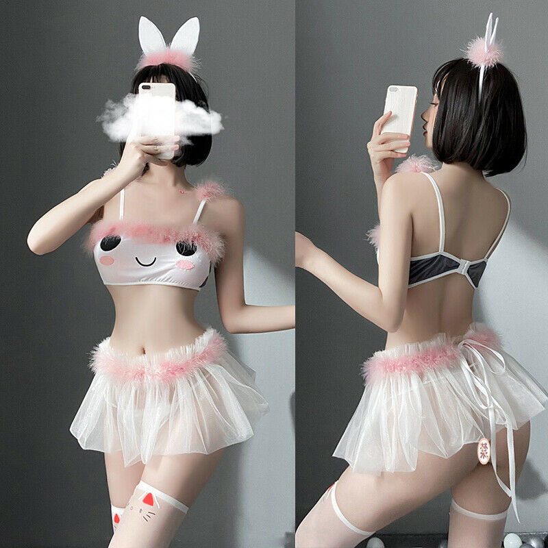 Nouvelle mode femmes Sexy Anime mignon chat Cosplay Lolita dentelle Lingerie ensemble de sous-vêtements