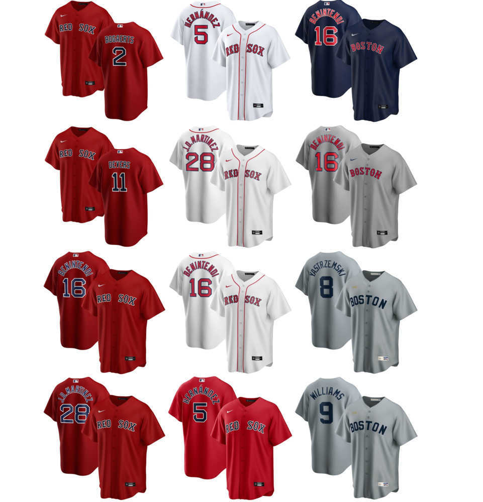 

Boston Red Sox Baseball Jerseys Rafael Devers Jersey Xander Bogaerts J.D. Martinez Nathan Eovaldi Enrique Hernandez Andrew Benintendi Ted Williams Stitched, 16