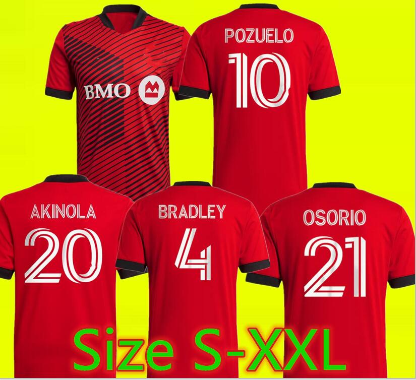 

2021 Top quality Toronto FC Soccer Jersey 21 22 #10 POZUELO OSORIO Red Uniform Mens #17 ALTIDORE MORROW BRADLEY Football Shirt