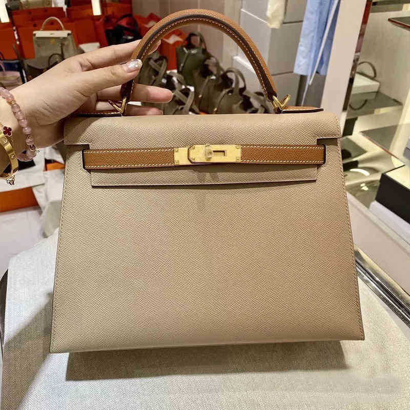 

CLASSIC FLOWER Luxurys Designer Handbags St. Herme 2021 Land Women's Color Matching Second Generation keilys Single Shoulder Cross Carry Bag Leather