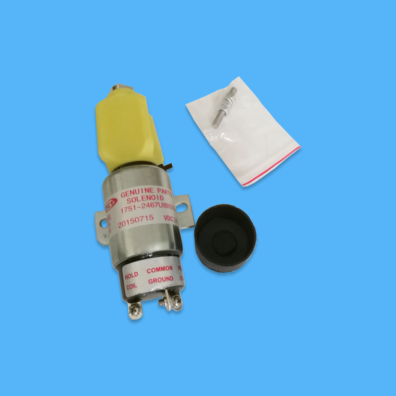 Engine Parts 3864274 1751-2467U1B1S5A Flameout Shut Down Shut Off Stop Solenoid Valve 24V Fit PC200-6-image-509698899