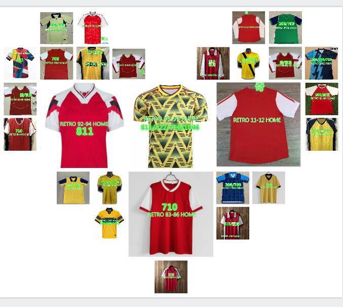 

Retro Gunners 82 83 84 95 Soccer Jerseys Shirts PIRES HENRY V. Persie Fabregas Rosicky REYES VIEIRA BERGKAMP football 05 06 94 91 93 98 0, Brown