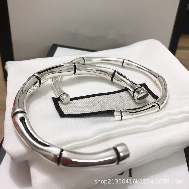 

open bamboo bracelet new fashion 925 men and women lovers simple versatile Bracelet exclusive fine jewel