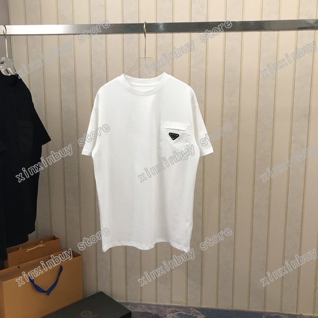 

21ss European spring and summer latest fashion small triangle pocket print cool TEE Italian male designer high-quality motorcycle male T-shirt, Customize