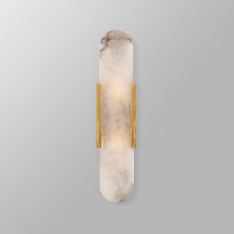 

Wall Lamps Melange Elongated Sconce Postmodern Natural Marble Light Creative Luxury El Club Indoor Bedside Reading Lamp