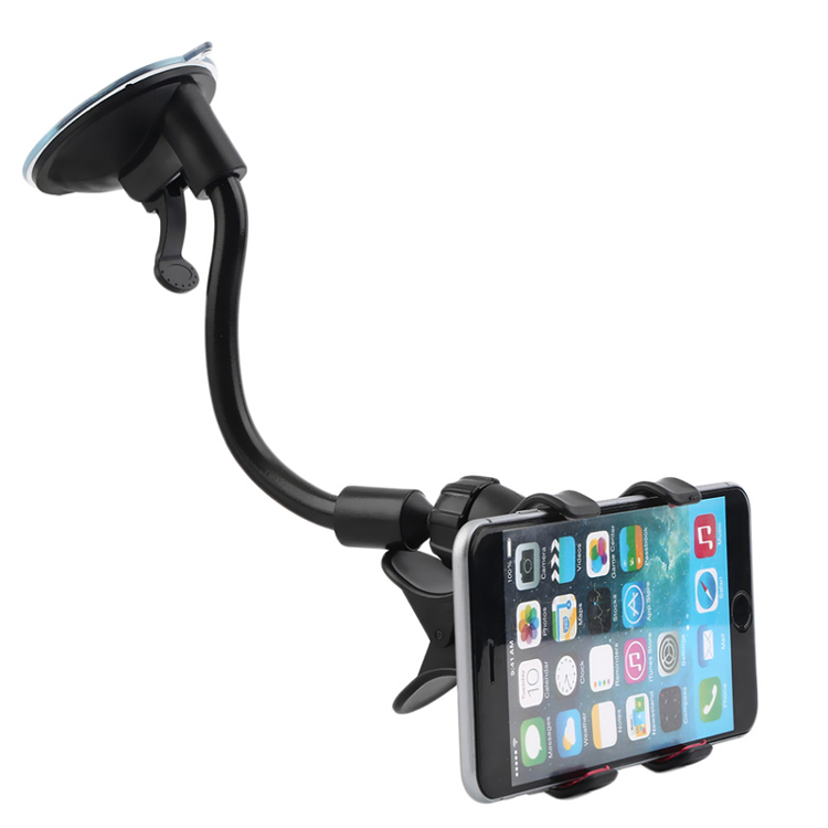 

Universal Car Holder 360 Degree Rotation Window Windshield Mount for Smart Phone PDS GPS PDA MP4 Camera Recoder with Retail Box, Black