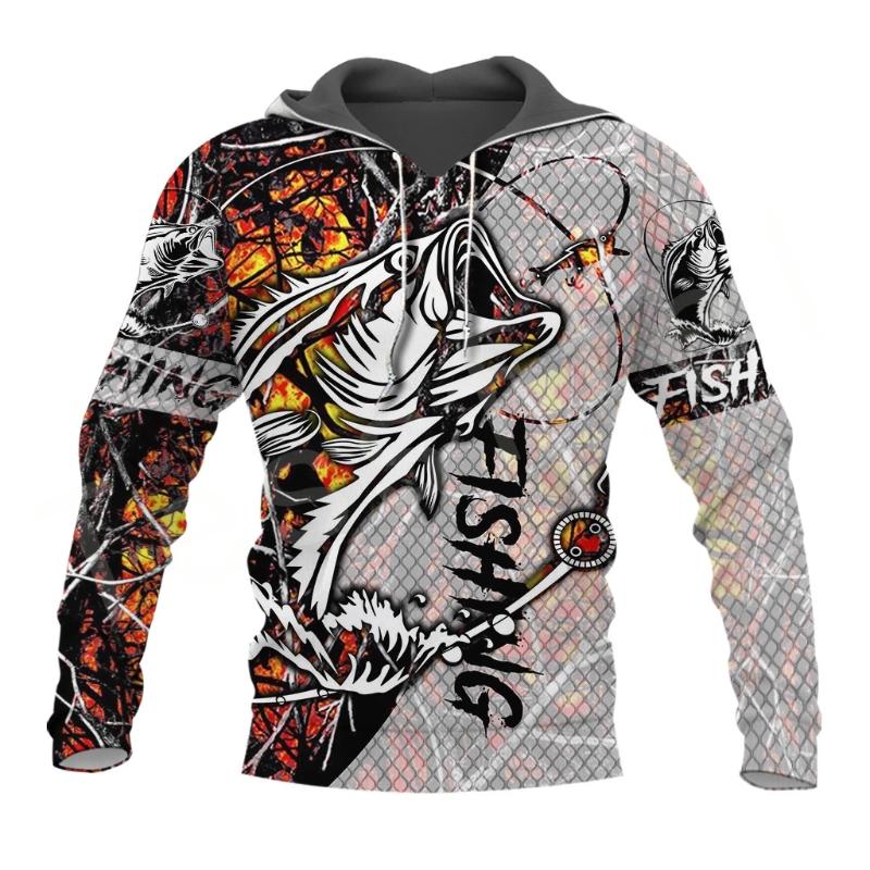 

Men's Hoodies & Sweatshirts LIASOSO Fashion Animal Deep Bass Fishing Harajuku Casual Pullover Funny 3DPrint Zipper/Hoodie/Sweatshirt/Jacket/