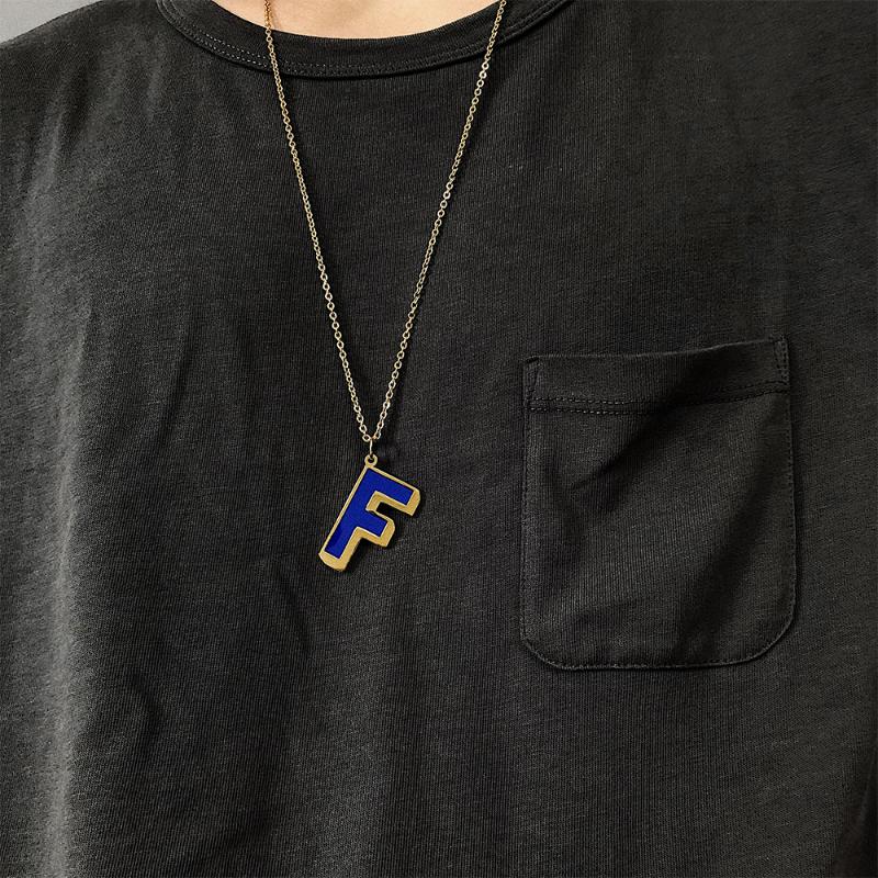 

Chains Letter Text Pendant Hip Hop Rap Hiphop Street Hit Color Necklace Men And Women Family Party Gifts, Silver
