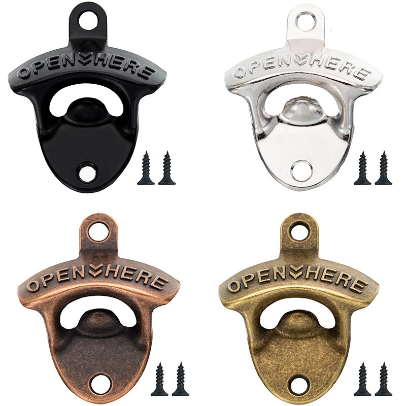 

Metal Bottle Opener Wall Mounted Retro Beer Openers Home Kitchen Bar Supplies Coke Soda Bottles Openers