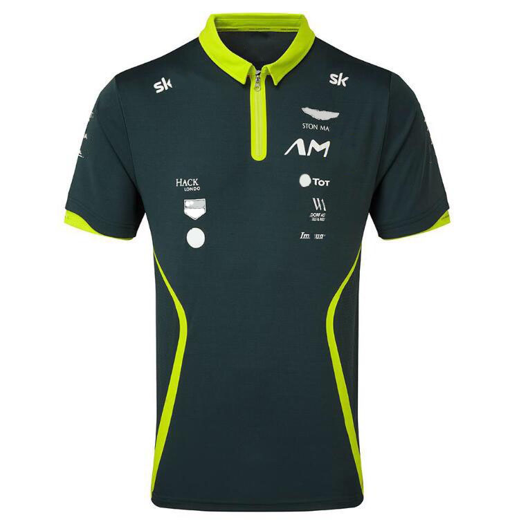 Summer outdoor motorcycle cross-country men's lapel leisure knight F1 competition overalls with the same paragraph Polo shirt half sleeve-image-670839928
