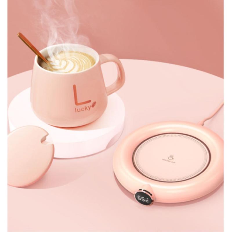 

Carpets USB Smart Touch Heating Drink Coffee Milk Tea 3 Temperatures Adjustable Heater Cup Warmer Pad Fast Mug Mat, White-12.5x11cm