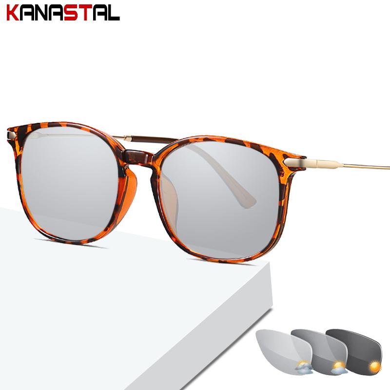 

Sunglasses Women Blue Light Blocking Glasses Pochromic UV Protection Eyeglasses Outdoors Men Metal Square Frame Computer Eyewear