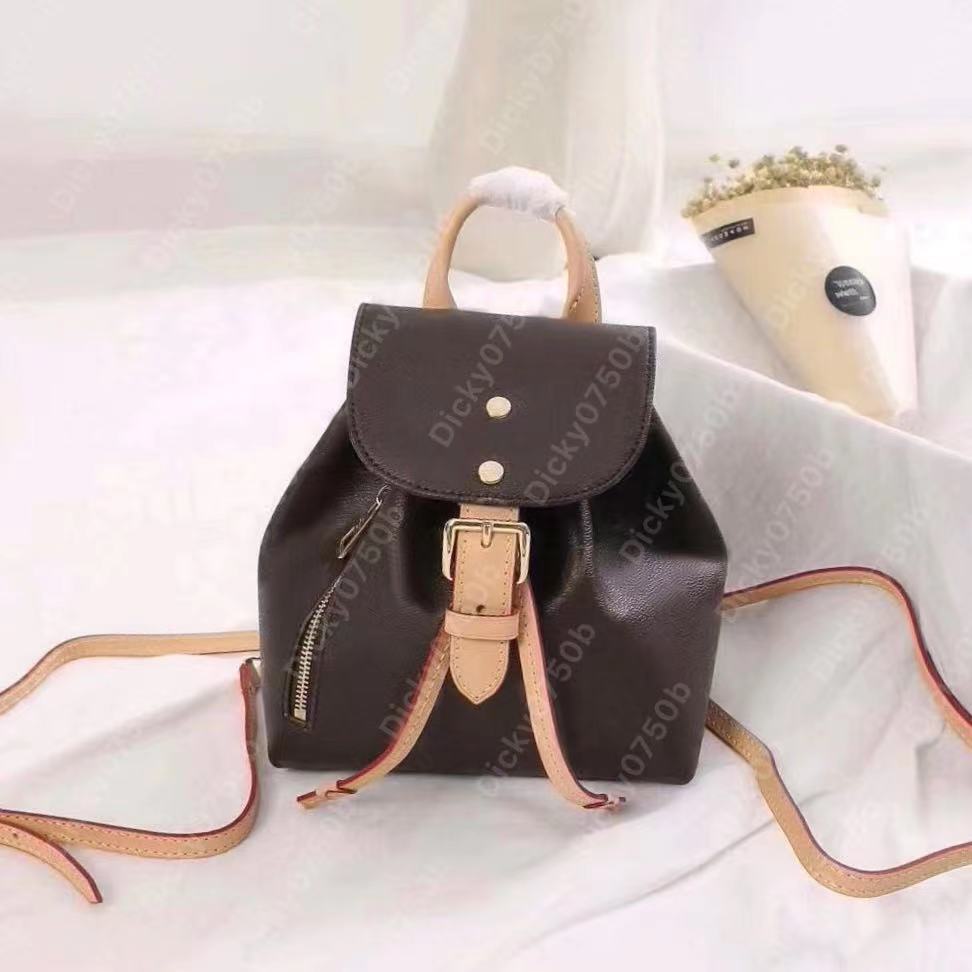 

sperone mini Bags Designer bag mini backpack luxury women shoulders genuine leather Fashion Phone pocket coin compartment dicky0750b wholesale M44026, Brown flower