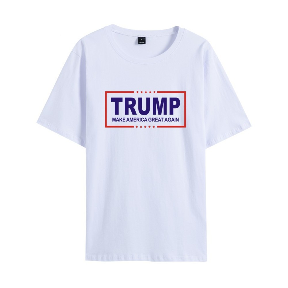 

New trump election campaign, all match short sve T-shirt, White;black
