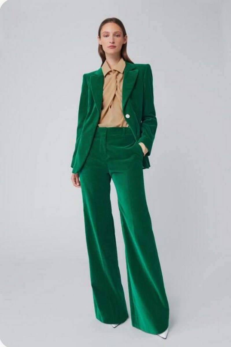 

2 PCs Velvet Hot Women business suits Party Business Pantsuits Office Formal Ladies Work Wear Blazer Outfit Custom Made, 003