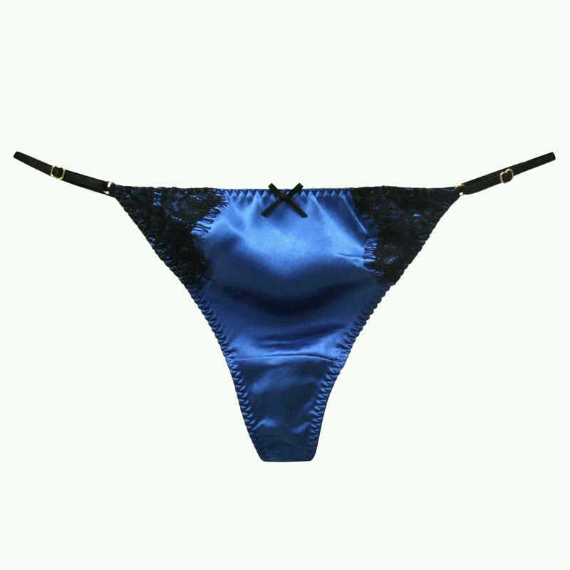 

Women Thongs 100%Natural Silk Sexy G strings Hipster erotic panties TANGA calcinha briefs sexy underwear SILK PANTIES WHITE 210603, Blue