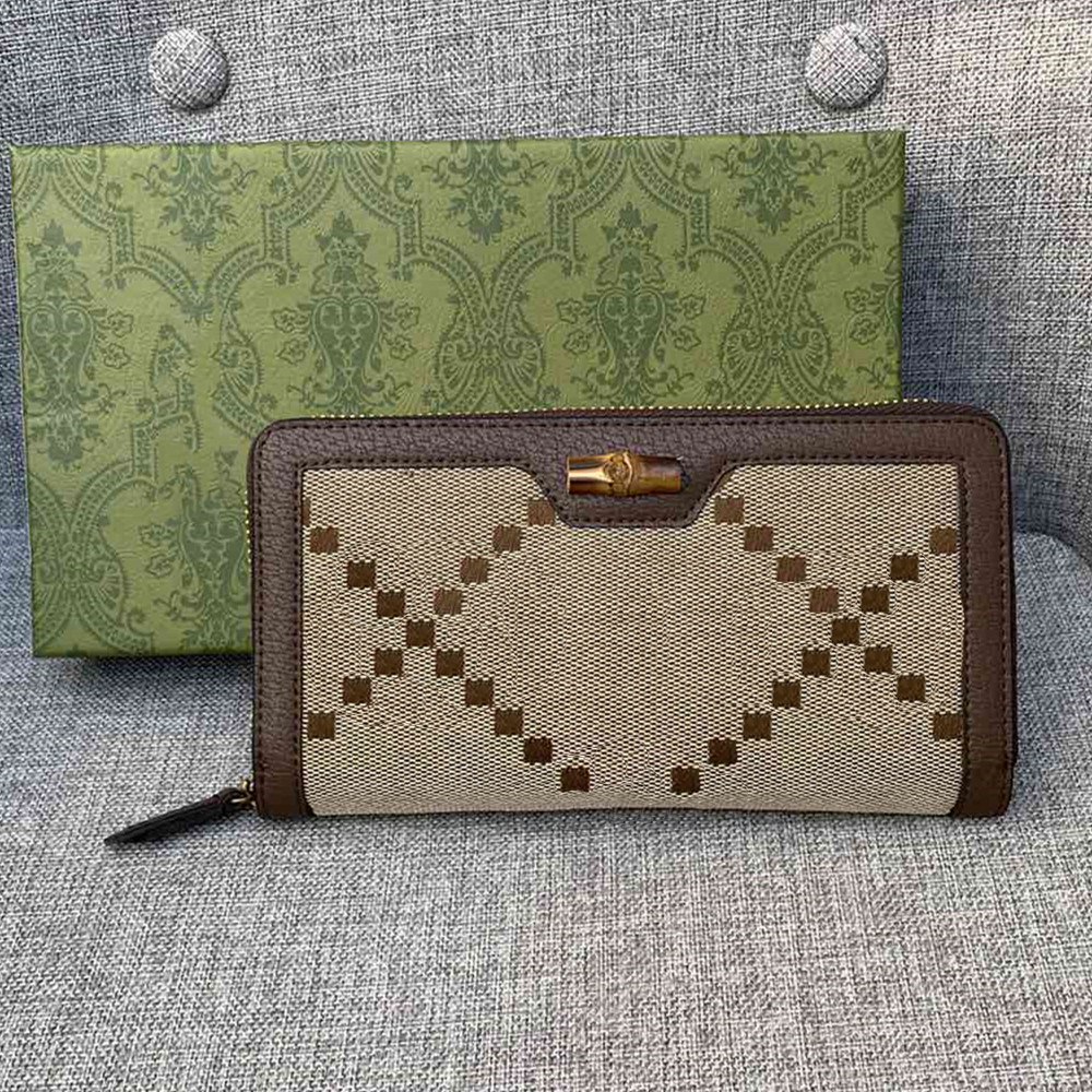 

Handbag wallet high quality Unisex Diana Bamboo New Wallet Full Zip Card Holders, 1#