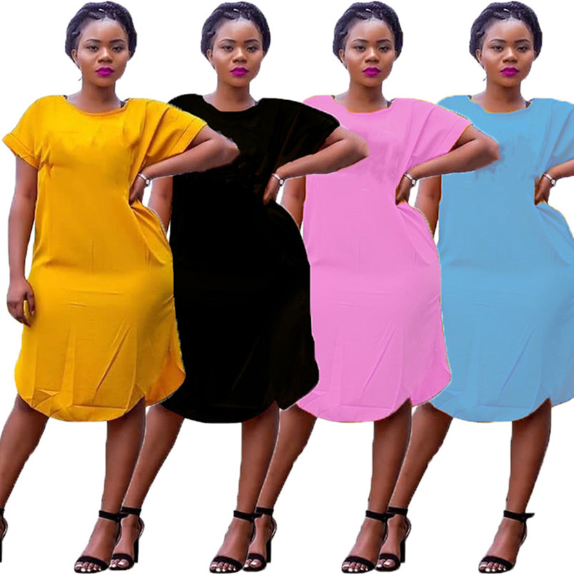 

Women midi one-piece Dress Short Sleeve SKirts Bodycon dresses Sexy Summer Clothing Plus size S-3XL black blue letter skirt casual long skirtss 4662, Black;gray