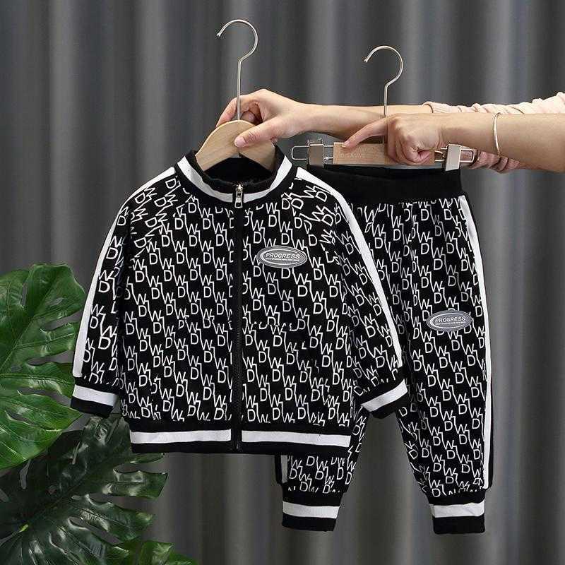 

Children's Boy 2 Piece Suit 2021 Spring New Baby Clothes Fashion Kid Sets Clothing Casual Jacket Pants Kids Wear P0831