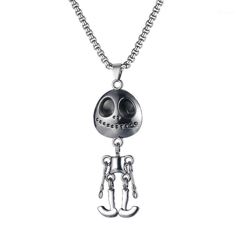 

Cyue European Fashion Punk Alien Charm Pendant Stainless Steel Necklace Sweater Chain For Girl Boy Unisex Jewelry Gift Chains