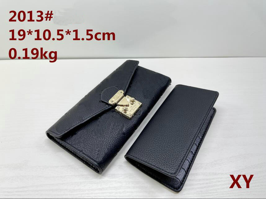 

NEW France Designer Women Long Checkbook Wallet Credit Card Photo Holder Wallet Brown Gram White Checkered Canvas Leather 2013# 19x10.5x1.5c, Black/embossment