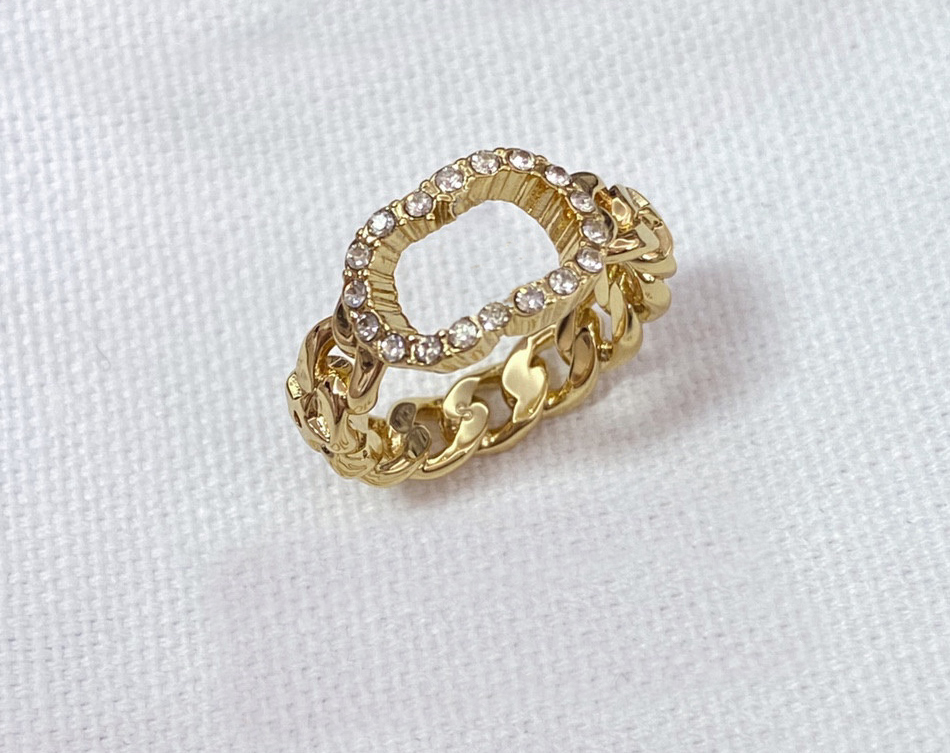 

Fashion gold rings bague for lady women Party wedding lovers gift engagement jewelry With BOX hb325
