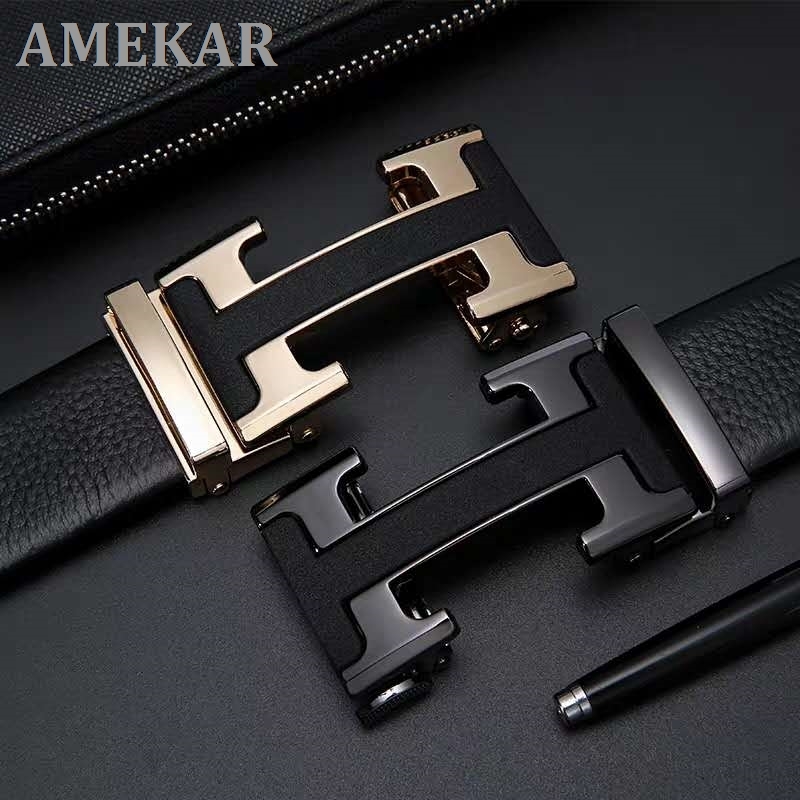 

Man New Designer Men's Belts Luxury Male Belt Fashion Belt Luxury Brand For Men High Quality Automatic Buckle ML1M, Black;brown