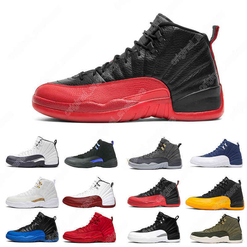 

Men Basketball shoes 12s 12 University Gold Dark Grey game White Michigan sneakers mens Sport trainer online sale WPXA, # 12