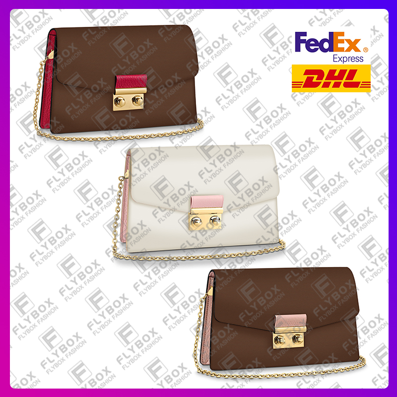 

Woman Designer Luxury Fashion Casual Chain Bag Shoulder Bags Crossbody High Quality TOP 5A N60288 N60287 Handbag Wallet Purse Key Pouch Fast Delivery, Brown grid 1/ red / with dust bag