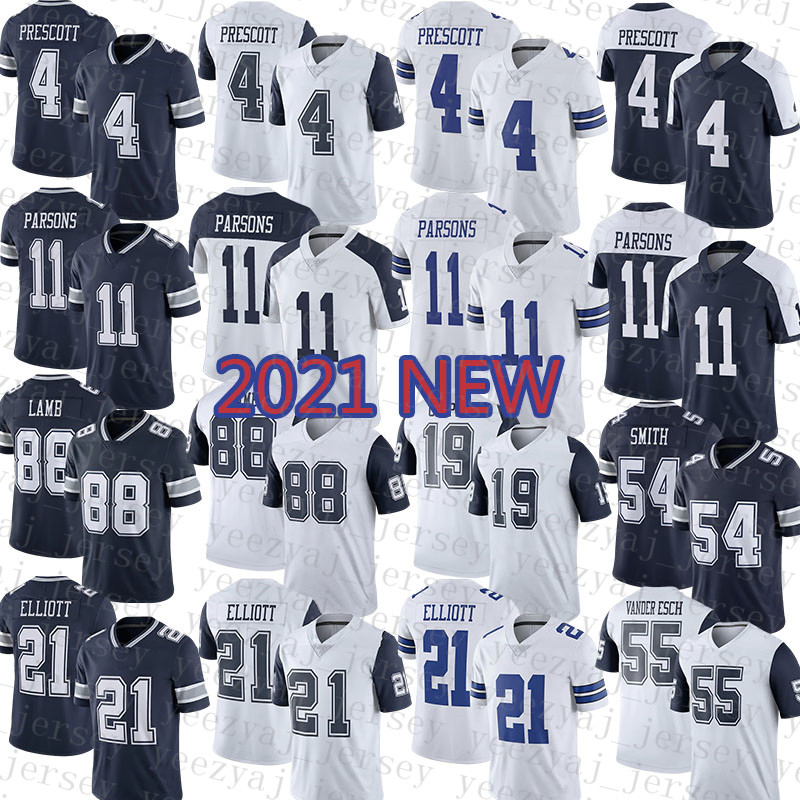 

2021 New Dalla Mens Cowboy American Football Jersey Women 88 CeeDee Lamb Youth 11 Micah Parsons 4 Dak Prescott 21 Ezekiel Elliott 55 Leighton Vander Esch 8 Troy Aikman, Mens-niuzai(ganenlan)