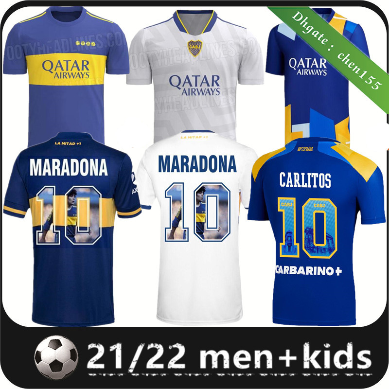 

2021 2022 Third Boca Juniors Soccer Jerseys Carlos Tevez CARLITOS 21 22 MARADONA Football Shirt SALVIO ABILA Camiseta VILLA Mens Jersey Kids Kit, Black;yellow