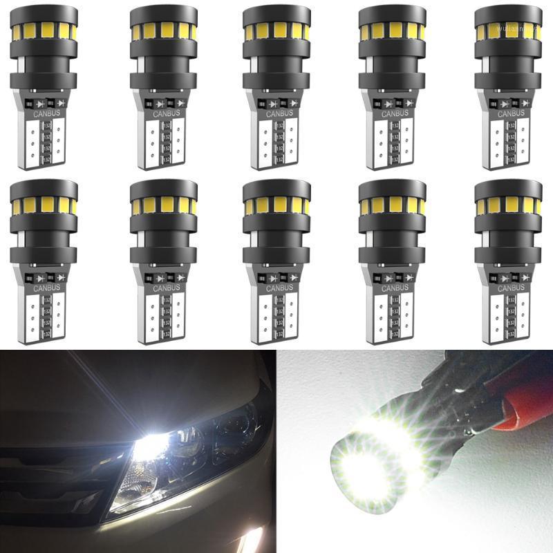 

Emergency Lights 10pcs T10 LED Canbus Bulbs For E90 E60 White 168 501 W5W Lamp Wedge Car Interior 12V 6000K Red Amber Yellow Blue