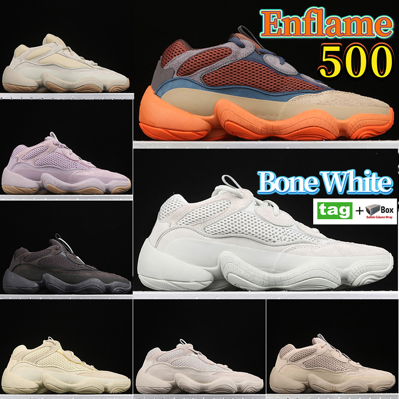 

With box Desert Rat 500 men women running shoes Enflame bone white Taupe Light stone utility black soft vision salt blush super moon yellow sneakers trainers, Bubble wrap packaging