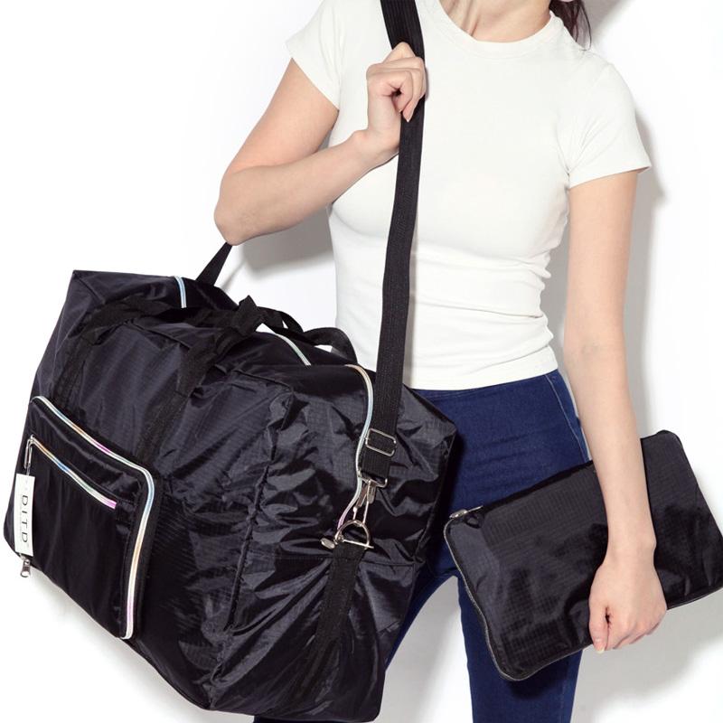 

Duffel Bags 2021 Women Fashion Foldable Travel Bag Extra Large Weekend Camp Big Business Men's Design Capa, Black