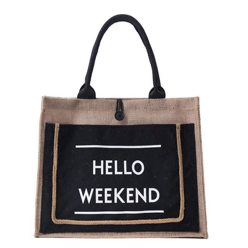 

Women Canvas Tassel Handbags High Capacity Shoulder Bags Letter Pattern Linen Casual Totes Big Size Shopping Travel Bag Cross Body