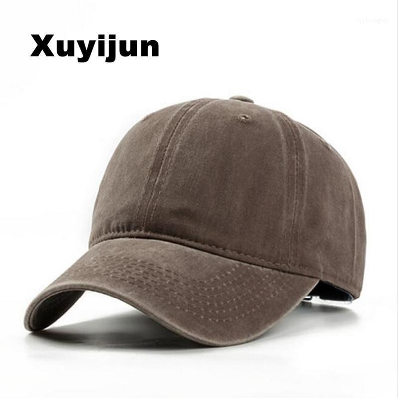 

Ball Caps Xuyijun Arrivals Washed Cotton Solid Color Baseball Cap Vintage Casual Hat Snapback Adjuatable Brand For Adult1, Khaki