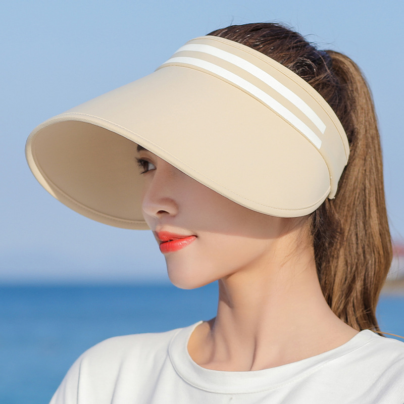 

Anti ultraviolet children's open top sunshade outdoor sunscreen hat summer Big Brim Sun Hat, Black