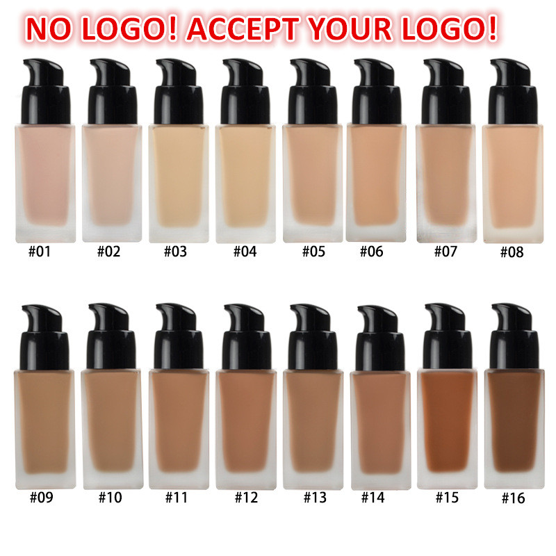 

No Brand! Face Bases Customized Liquid Foundation Cream Full Coverage Concealer Oil control Easy to Wear Soft Facial Makeup, 16 color for choose