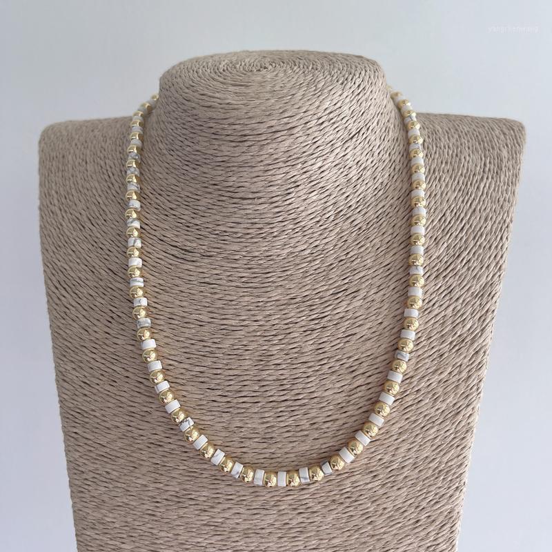 

Chains Factory Supply Fashion Accessories Custom Women Gold Plated Brass Beads Necklaces