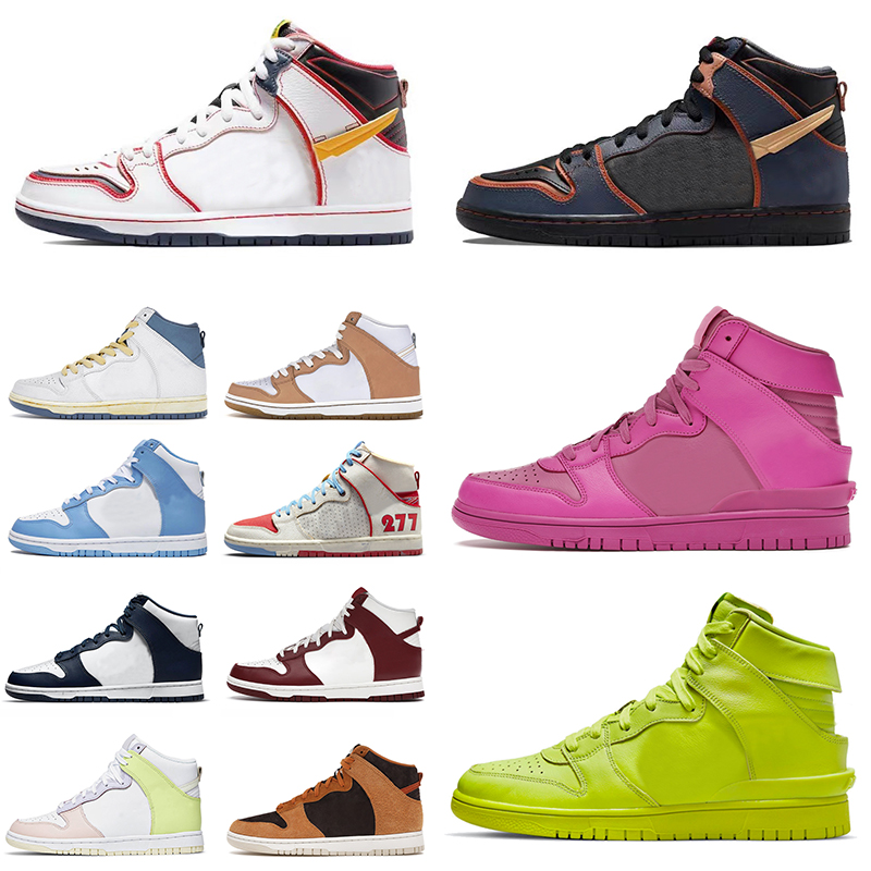 

2021 Ambush x SB High Basketball Shoes unicorn uni Banshee Gundam Urban Outlaw Flash Lime Active Fuchsia Black Game Panda Mens Womens Sports Sneakers Trainers, Danny supa 36-45