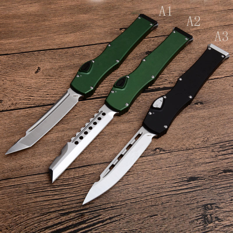 

MT 6 Pull tail 4 Models EDC knife Single Edge Tanto Survival action Auto UTX85 Pocket knives Hiking 9CR18MOV blade Handle material aluminum alloy